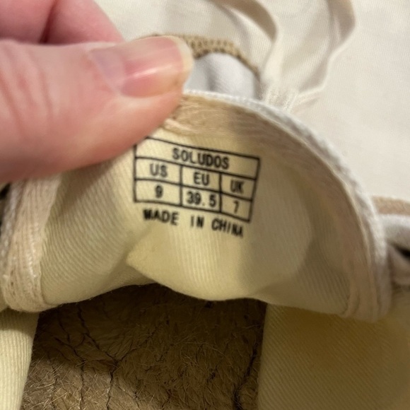 ANTHROPOLOGIE Soludos Canvas Espadrille Sneakers IN WHITE - Picture 6 of 7